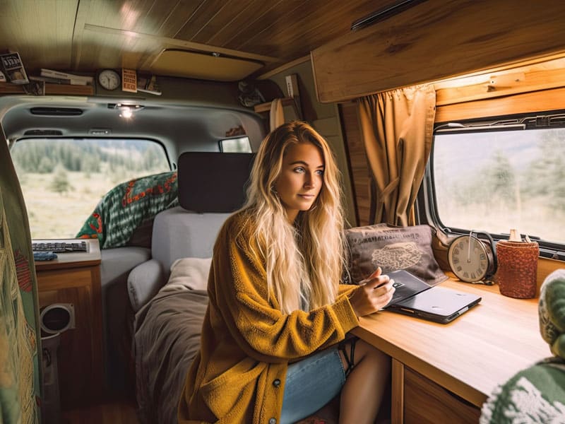 Intérieur de camping car